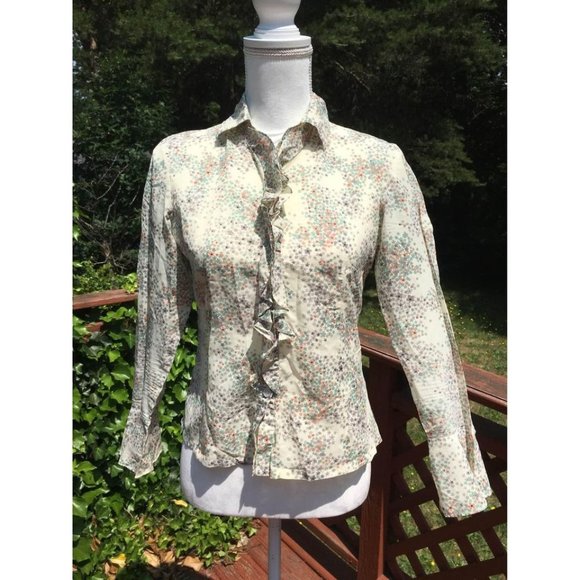 Chaber Women’s Floral Button Up Top - Picture 1 of 5